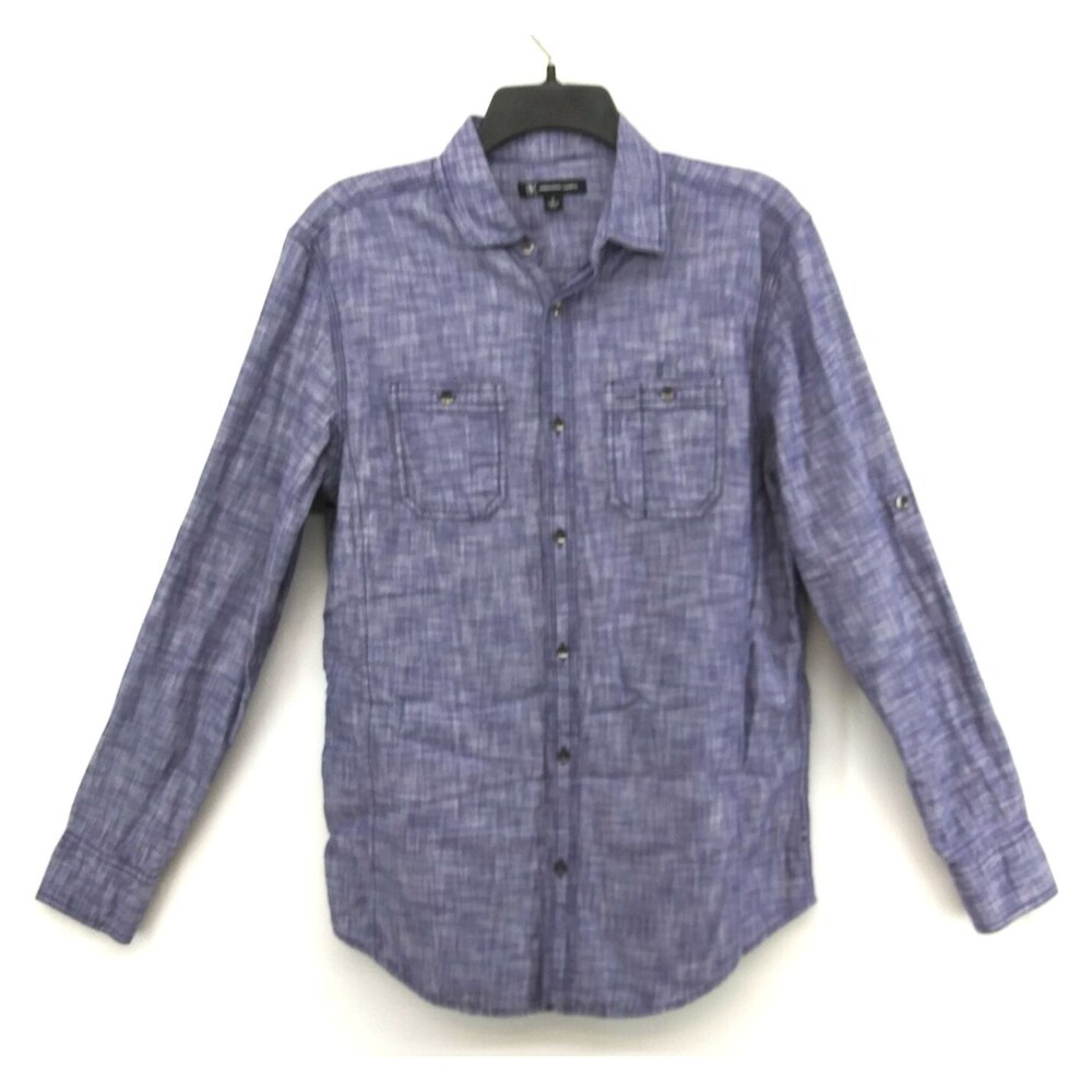INC International Concepts Shirt Mens Size S Weathered Purple Casual Button Up